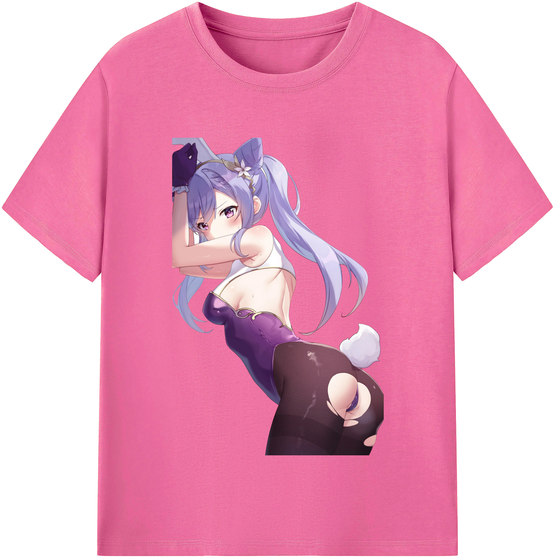 げんし神 刻晴 こくせい genshin Kokusei レディースカジュアルプリントTシャツ（綿100％）